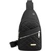 Energather Marsupio Tracolla, Piccola Travel Sling Bag in Nylon per Donne e Ragazze, Borsa Portatile per Donne con Molteplici Tasche per l'Escalada, il Campeggio e il Ciclismo