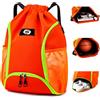 Keyck Sacca Sportiva, Borsa Palestra Impermeabile Zaino Sportivo Coulisse per Uomo Donna, Zaino Palestra con Portascarpe e Scomparto Bagnato, Grande Sacche Borsone Calcio per Spiaggia Viaggio, Blu