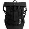 Pvnoocy Rolltop, zaino 30-35L, zaino per ciclismo, impermeabile, multifunzione, 32 x 16 x 68 cm, nero, con organizer a rete, per ciclismo, attività all'aperto, trekking, basket, zaino da uomo e donna