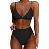 Bcenoilua Costume da Bagno Donna Due Pezzi Costumi Push Up Scollo a V Triangolo Bikini Top Bikini Sexy Spiaggia Beachwear Swimwear Sportivo Beachwear Swimsuit