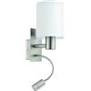 EGLO PASTERI illuminazione da parete Adatto per uso interno Nichel, Bianco E27 2,4 W