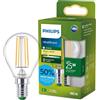 Philips Lampadina LED UltraEfficient Trasparente P45 a Filamento, Attacco E14 Piccolo Edison, Classe Energetica A, 252 lm, Equivalente 25W, Bianco Caldo (2700K), EyeComfort, 50.000 ore, Pacco da 1