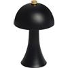 Idena 50156 - Lampada da tavolo LED Touch Fado, lampada da comodino dimmerabile con USB-C, lampada per interni, lampada da tavolo in nero, ca. 10 x 16,5 cm