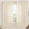 LAMIT Tende in lino beige, lunghe 183 cm, 2 pannelli, per soggiorno, in finto lino, testurizzate, con passanti posteriori e tasca per asta, stile bohémien, neutri, per camera da letto/sala da pranzo
