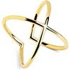 SINGULARU - Anello 4Ever. Regolabile. Argento Sterling 925 con Finitura Placcata Oro 18Kt o Rodio. Taglia Unica. Gioielli per Donna