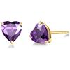FANCIME Solido 14 Carati 585 Orecchini in Oro Giallo Piccoli cuore Orecchini in Vera Topazio Naturale Gioielli per Signore Ragazze Mamma - Dimensioni: 5 * 5 mm