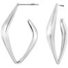 Breil, Collezione Elongé, Orecchini Donna, Orecchini in Acciaio Lucido a Forma Romboidale, Chiusura a Farfalla, Dimensioni 3,3 x 2 cm, Idea Regalo Donna