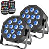 Does not apply 2PCS Par LED RGBW Batteria Ricaricabile, 12 LED Luci Da Palco Con Funzione Di Te