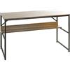 HAKU Scrivania rovere, nero, Metallo, truciolato - Dim. L 120 cm x A 74 cm x P 60 cm, Stile Moderno