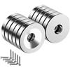 Wukong 20PCS Calamita Neodimio, 10x3mm Magneti con Foro n52 Potente Magnete con Viti per Uffici Lavagna Magnetica Frigorifero Magnet Board (10x3mm-10PCS)