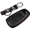 M.JVisun Vera Pelle Custodie per Chiavi Auto Per Audi A4 A4L A5 A6 A7 A8 Q5 Q7 R8 RS Q3 RS4 RS5 RS7 S4 S5 S6 S7 S8 SQ5 SQ7 TT TTS TT-RS Cover Guscio Chiave Protettiva Portachiavi - Pelle - Nero