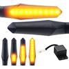Area1 Frecce LED Moto Omologate E con Effetto Scorrimento, Set 2 Pezzi M8 + Relè LED - Compatibili con KTM 790 Duke, 390 Duke, 690 SMC/R, MT-07, MT-09, MT-125, Z900, Z650, Z500, Z125, CMX, CB