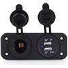 Tyenaza Presa Accendisigari Presa USB per Auto, 12V Caricabatteria da Auto Impermeabile USB Doppio Caricatore USB e Adattatore per Accendisigari per Veicoli, Moto, Auto, Camion, Barca, Marino