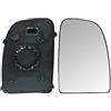 HZ-DESIGN Vetro Specchietto per Specchio Esterno Destro Superiore Parte Compatibile Con Jumper Ducato Boxer