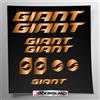 Stickersland Kit adesivi compatibile con telaio Giant MTB Mountainbike e casco | decals sticker Decalcomanie bici scritte loghi | Stickersland® (Rame/Bronzo Lucido Metallizzato)