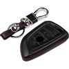 M.JVisun Vera Pelle Custodie per Chiavi Auto Per BMW Serie 2 Serie 3 Serie 5 Serie 6 Serie 7 GT5 M4 M5 X1 X2 X3 X5 X5M X6 X6M X7 Cover Chiavi Protettiva Portachiavi - Pelle - Nero
