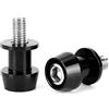 cxxtkcxxlc M8 Nottolini Cavalletto Moto CNC, 2 Pezzi Protezione Braccio Oscillante 8mm per Supporto Posteriore - Nero