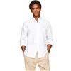 Tommy Hilfiger Camicia Oxford a Maniche Lunghe, vestibilità Normale, Camicie da Uomo, con Bottoni, Disponibile Anche in Big e Tall, Bianco Ottico, M