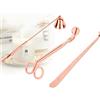 YURROAD 3 Pezzi Spegnicandele Set Accessori per Candele in Acciaio Inox Taglia Stoppino Candele Trimmer Forbici Candela Wick Dipper Candele Snuffer Spegni per Candele (Oro Rosa)