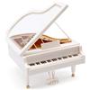 LTHERMELK Box Musicale Piano Bianco, Modello di Box Musicale Piano, Mini Piano Decorazione per Matrimoni, Compleanni e Regali di Anniversario, Box Musicale Vintage