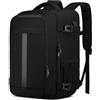 PUSLOM Zaino Ryanair 40x20x25 Zaino da Viaggio Aereo Bagaglio a Mano 20L Piccolo Borsa da Cabina per Uomo Donna Zaini Casual 14 Pollici Zaino Porta PC con Caricatore USB per Scuola Lavoro Trekking, Nero