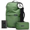 Airback Zaino Sottovuoto Viaggio con Pompa - 22-48L, con Borsa da Toilette, Zaino Bagaglio a Mano con Sottovuoto per Cabina, Zaino Viaggio Leggero, Espandibile, Comodo e Resistente All'acqua, Verde