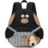 Makukke Zaino per bambini a partire dai 2 anni, 8 l, zaino per bambini e asilo, borsa per asilo per la scuola materna (Cane Nero)