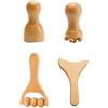 Zcompin 4 pezzi di legno rullo massaggiatore viso 360 rotazione corpo intero forma sottile strumenti per massaggio viso lifting rughe Remover