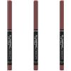 Catrice Cosmetics Catrice Plumping Lip Liner, matita labbra, matita contorno labbra, resistente al trucco, a prova di sbavature, n. 040 Starring Role, nude, vegano, resistente all'acqua, confezione da 3 (3 x 0,35 g)