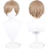 UTIEHD Parrucca lunga 30cm, parrucca universale per costumi anime e cosplay, perfetta per feste, uso quotidiano, festival e Halloween (Biondo pallido)