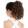 WIG ME UP - N900A+2-V-4T27 Toupet Coda di cavallo Ricci a cavatappo Ricci Voluminosi Castano Biondo Mèches