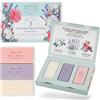 Panier des Sens - Set Regalo per Donne - Saponette di Cotone, Rosa, Lavanda - Regali e Regali di Compleanno per Lei - Saponette per Mani e Corpo con Burro di Karitè - 97% Ingredienti Naturali - 3x100g