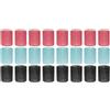 MIJOMA Set di 24 bigodini adesivi in velcro - bigodini autoadesivi per capelli - Hair Rollers in verde menta, rosa, nero - arricciacapelli senza calore di qualità da parrucchiere (Ø 60 mm)
