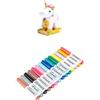 CRAYOLA Bundle Colour Me Plush, Peluche Colorabile con 3 Pennarelli, Soggetto Unicorno, 14 Mini Pennarelli Lavabili, Attività Creativa per Bambini