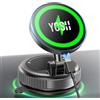YOSH Caricatore Wireless Auto per Magsafe, [15W Ricarica Veloce], Sottovuoto Porta Cellulare Auto Magnetico con Ventosa in gel Nanotecnologico per iPhone 17-12 Series, con Anello Metallico Incluso