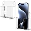 Niuohoy Supporto per Cellulare trasparente, con adesivo 3M, universale, per parete letto doccia (2 Pezzi)