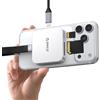 ORICO Lettore di schede SD magnetico con ricarica PD 100W, SD/TF 3.0, velocità di trasferimento dati 104 MB/s, Card Reader Compatibile con iPhone 17/16/15, iPad Pro e MacBook (Argento, 4 IN 1)