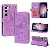 CASAFUNY Custodia per Samsung Galaxy S23 5G, Cover in Pelle Samsung S23 Protettiva Portafoglio Magnetica Flip Case Libro per Samsung Galaxy S23, Viola