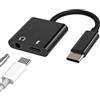 Kefiany Adattatore USB C a 3.5mm Cuffie Cavo Aux Audio Ricarica Sdoppiatore Headphone Microfono Convertitore per Apple iPhone 15 iPad compatibile per Samsung S24 Accessori Auto Auricolari Splitter tp-jsxhz