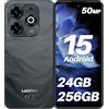 LAGENIO A11 Pro Android 15 Telefono Cellulare, 6.7 Inch HD+ 120Hz Mobile Phone, 24GB+256GB/TF 1TB, Dual SIM 4G Android Smartphone, 50MP+8MP AI Camera/Widevine L1/Face ID/GPS/OTG
