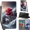 Haninsuze Cover per Motorola Moto G86 5G/ G86 Power 5G, Rose | Pelle PU Portafoglio, Porta Carte, Magnetica, Libro, Antiurto Custodia
