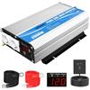 GIANDEL Inverter da 2000 W, 12 V a 230 V, convertitore di tensione sinusoidale puro, compatibile con batteria al litio, per camper, camion, casa, fuoristrada con indicatore LED