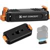 K&F CONCEPT Supporto Magnetico a Sgancio Rapido Compatibile con Action Camera DJI Osmo Action 6/Osmo Nano, Base di Estensione in Lega di Alluminio con Foro per Vite 1/4 per Treppiedi, Asta per Selfie