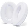 WC PadZ - I cuscinetti per eccellenza di Wicked Cushions - Compatibili con Audio Technica, HyperX, SteelSeries Arctis - Extra spesso - Apertura più ampia - Morbida memory foam | bianco