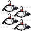 HYSHIKRA Auricolare radio di sicurezza compatibile con Motorola TLKR-T60 T80 T82 T-92 H2O T80 Extreme T82 Extreme Walkie Talkie, leggero, a forma di G con microfono (Rosso, 4 PACK)