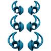 Adhiper QC/Sport - Tappi auricolari in silicone compatibili con Bose QuietComfort/Bose Sport senza fili, S M L 3 misure, 3 paia di tappi di ricambio in silicone (blu)