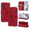 CASAFUNY Custodia per Samsung Galaxy S24 Plus, Cover in Pelle Samsung S24 Plus 5G Protettiva Portafoglio Magnetica Flip Case Libro per Samsung Galaxy S24 Plus 5G, rosso
