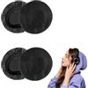 CAISYE 2 Paia di Copri Auricolari in Tessuto Flessibile, Compatibili con Cuffie On-Ear Da 2.3 a 3.4 Pollici, Lavabili, Protezione Duratura e Antipolvere, per Solo Pro, Solo3, Wh-Xb700 e Altri Modelli, Nero