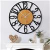 Mee 2ou Orologio Da Parete Moderno E Vintage, 34 cm/ 14 Pollici Orologio Da Parete Grande Silenzioso Senza Ticchettio, Disponibile In 34 cm, 40 cm, 50 cm, 60 cm, 80 cm Per Soggiorno, Cucina, Ufficio