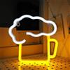 CECOMBINE Insegna Luminosa a Led Neon Birra, Scritte Neon, Luce al Neon, 3D, Decorazione da Parete, Batteria USB Insegne Luminose, Luce Neon, Applica a Decorazione da Parete Bar, Pub, Negozio, Ristorante